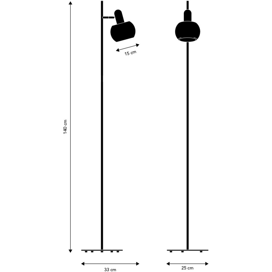 Frandsen BF20 Gulvlampe Single 15cm, Brstet Satin