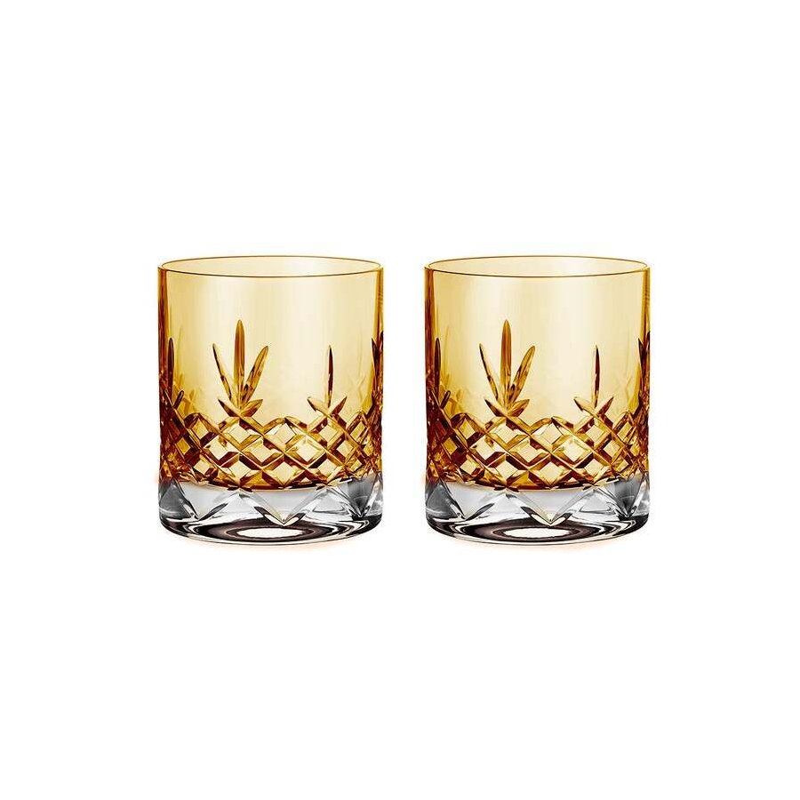 Frederik Bagger Crispy Lowball Whiskyglas 2er Set. 38 cl, Citrin/Bernstein