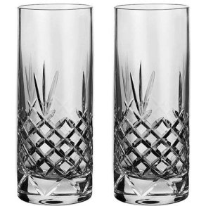 Frederik Bagger Crispy Dark Highball Drinksglas 2 stk. 37 cl, Dark/R�get