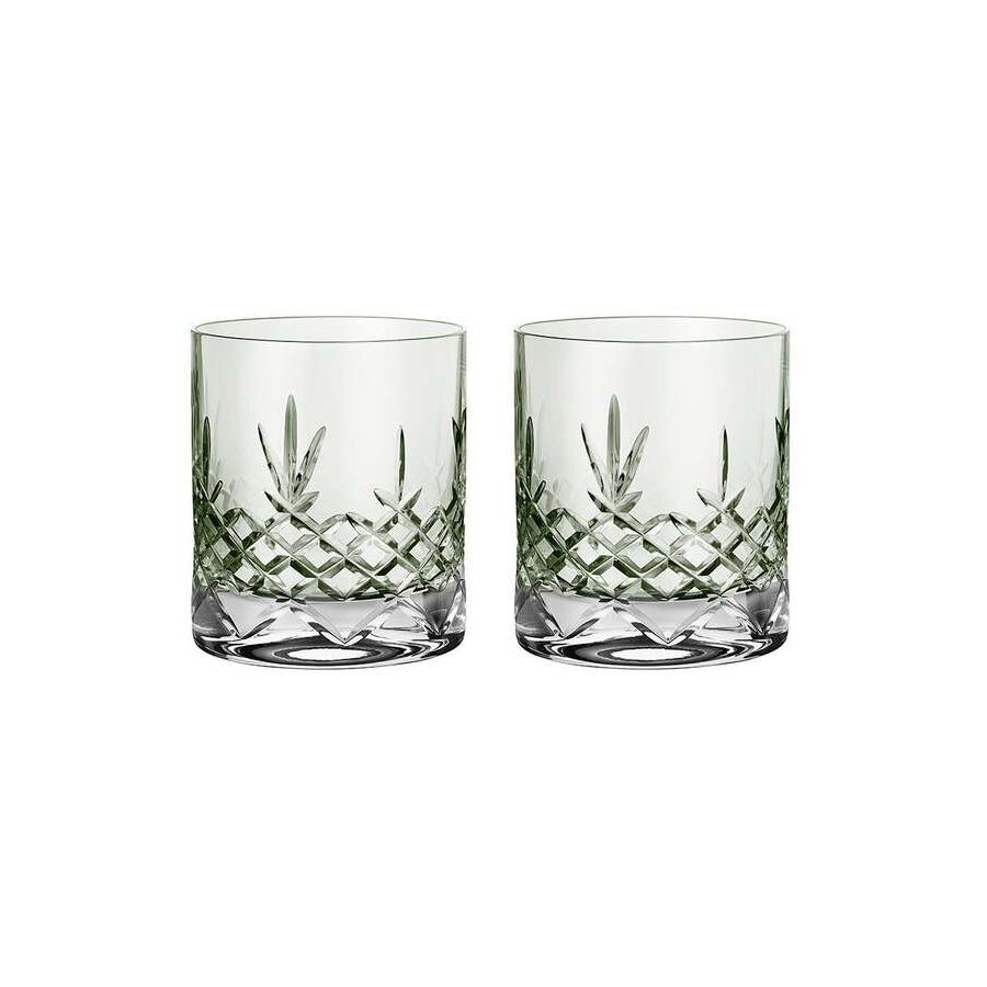 Frederik Bagger Crispy Lowball Whiskyglas 2er Set. 38 cl, Smaragd/Grn