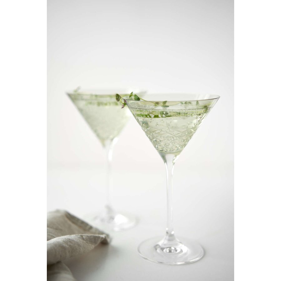 Frederik Bagger Crispy Cocktailglas 2er Set. 22 cl, Smaragd/Grn