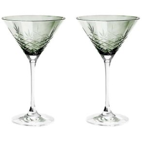 Frederik Bagger Crispy Cocktailglas 2 stk. 22 cl, Emerald/Grøn
