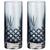 Frederik Bagger Crispy Highball Trinkglas 2er Set. 37 cl, Saphir/Blau