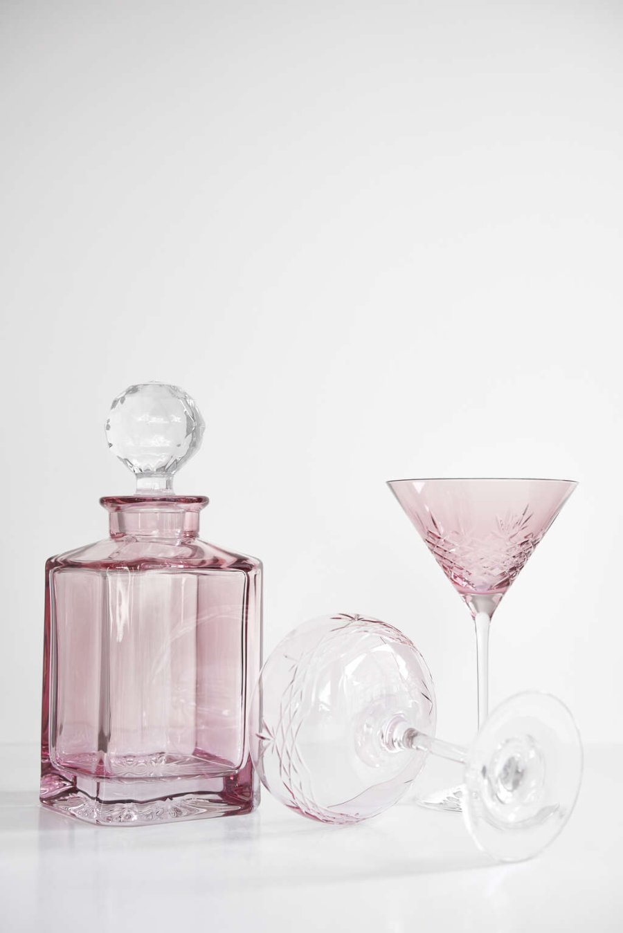 Frederik Bagger Crispy Cocktailglas 2er Set. 22 cl, Topas/Rosa