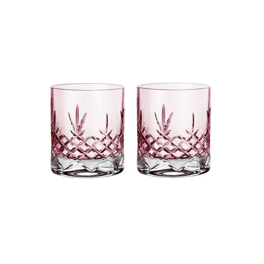 Frederik Bagger Crispy Lowball Whiskyglas 2er Set. 38 cl, Topas/Rosa