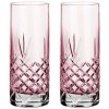 Frederik Bagger Crispy Highball Trinkglas 2er Set. 37 cl, Topas/Rosa