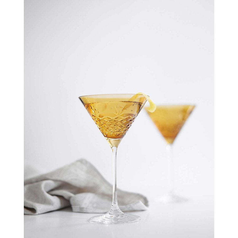 Frederik Bagger Crispy Cocktailglas 2er Set. 22 cl, Citrin/Bernstein