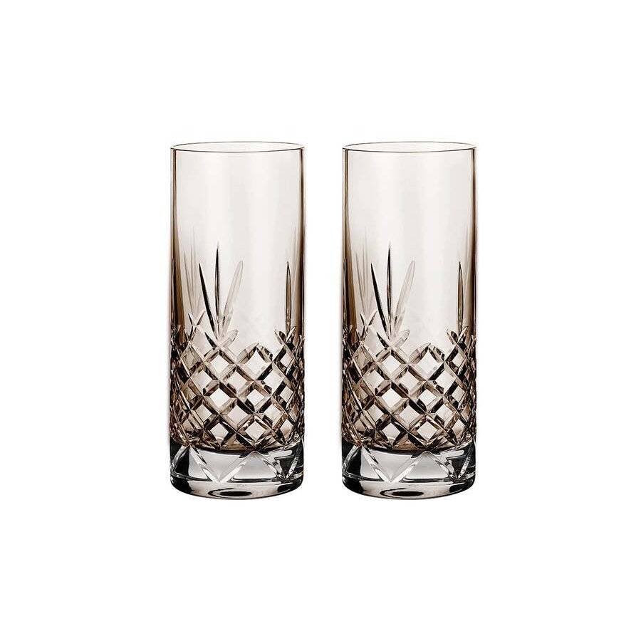 Frederik Bagger Crispy Highball Trinkglas 2er Set. 37 cl, Copal/Braun