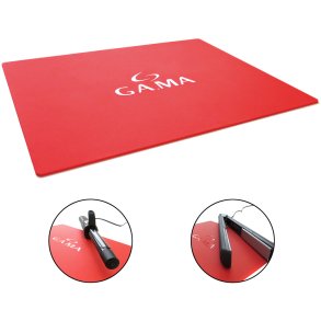 GA.MA Professional Matte fr Gltteisen und Lockenstbeer Set, Rot