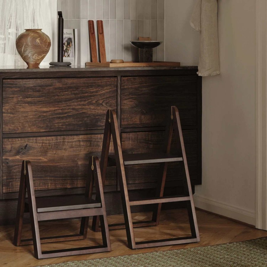 GEJST Reech Hocker H47 cm, Dunkle Asche