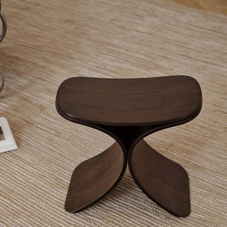 GEJST Luno Hocker H45 cm, Dunkle Eiche/Textil