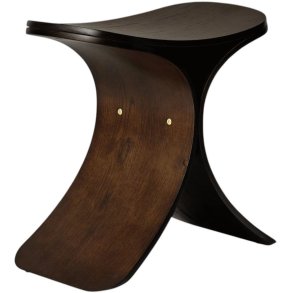 GEJST Luno Kruk H45 cm, Donker Eiken/Textiel