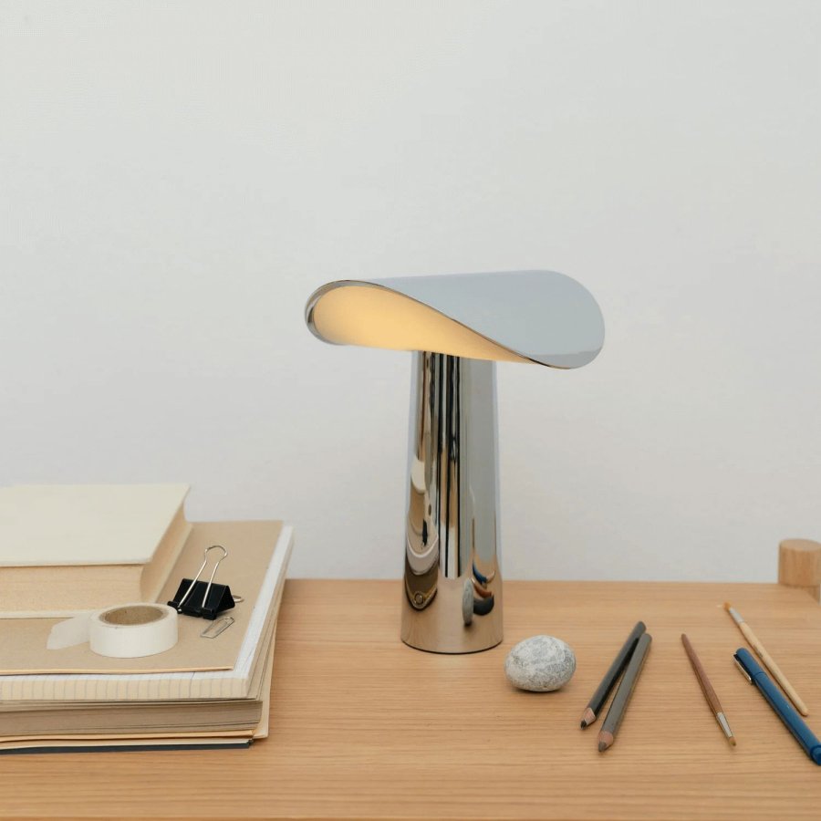 GEJST Lium Akku-Tischlampe H22,5 cm, Chrom