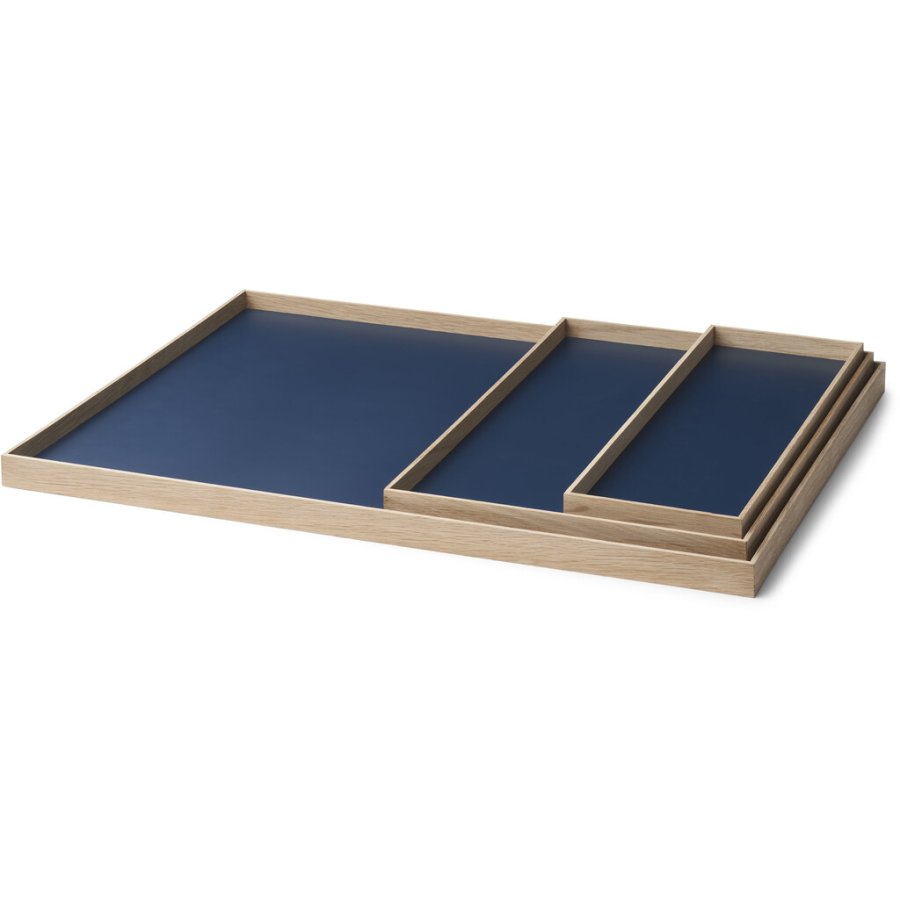 GEJST Frame Tablett 32.4 cm, Eiche/Blau