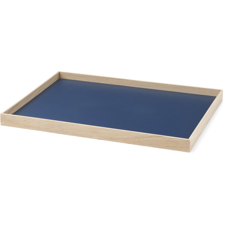 GEJST Frame Tablett 34 cm, Eiche/Blau