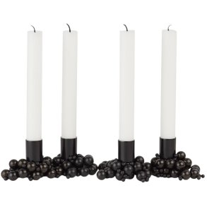 GEJST Molekyl 4 Lysestage H3,3 cm, Sort