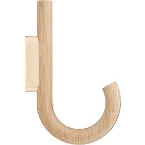 GEJST Hook Kleiderhaken 19 cm, Eiche/Messing