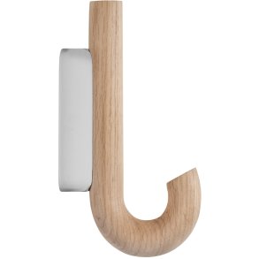 GEJST Hook Kleiderhaken 13,3 cm, Eiche/Chrom