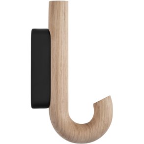 GEJST Hook Kleiderhaken 13,3 cm, Eiche/Schwarz