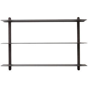 GEJST Nivo Wandregale A 64 cm, Schwarze Esche/Schwarz