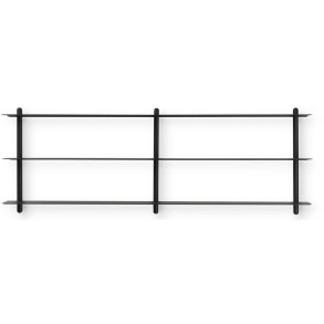 GEJST Nivo Hylde D 118x16 cm, Sort Ask/Sort