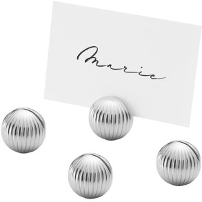 Georg Jensen Bernadotte Tischkartenhalter 4er Set, Zinklegierung