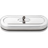 Georg Jensen Manhattan Box Breit 20 cm, Stahl glnzend/Leder 