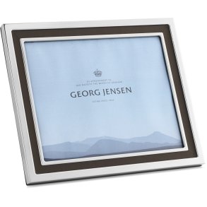 Georg Jensen Manhattan Bilderrahmen 10x12 cm, Blankstahl/Leder