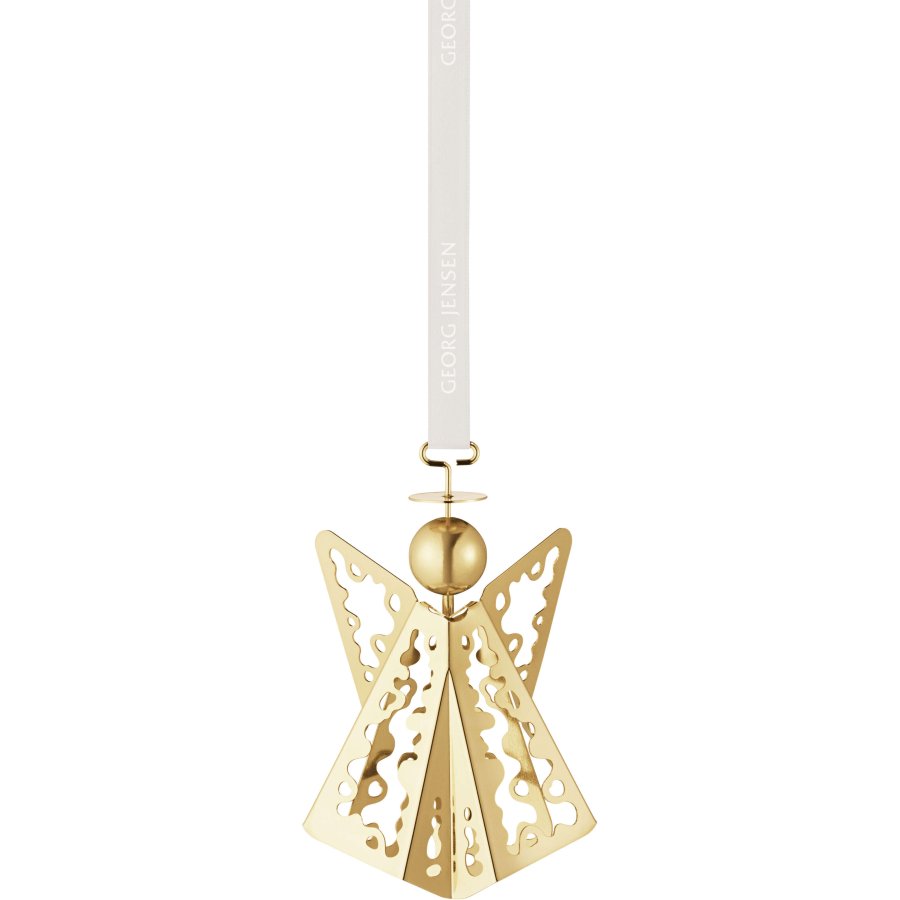 Georg Jensen Weihnachtsmobile Engel mit Spitze 2022, Vergoldet