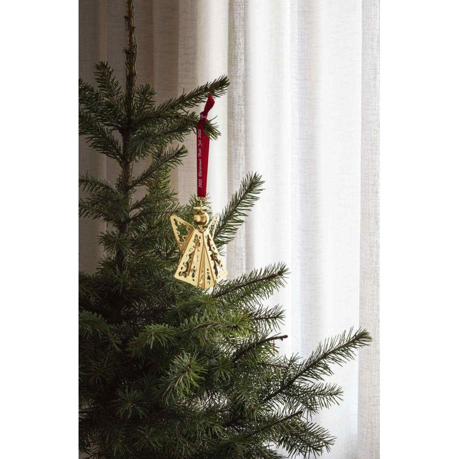 Georg Jensen Weihnachtsmobile Engel mit Spitze 2022, Vergoldet