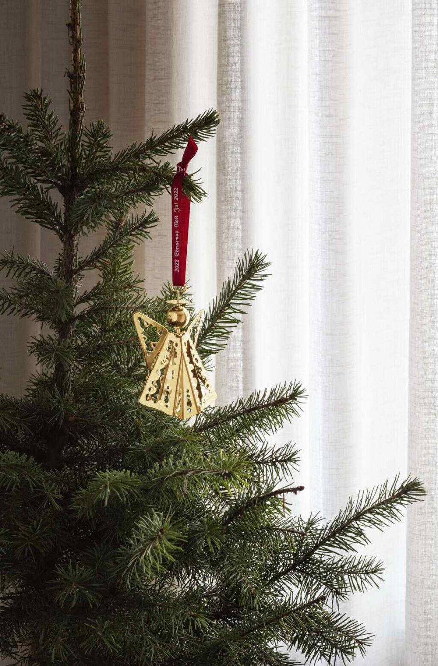 Georg Jensen Weihnachtsmobile Engel mit Spitze 2022, Vergoldet