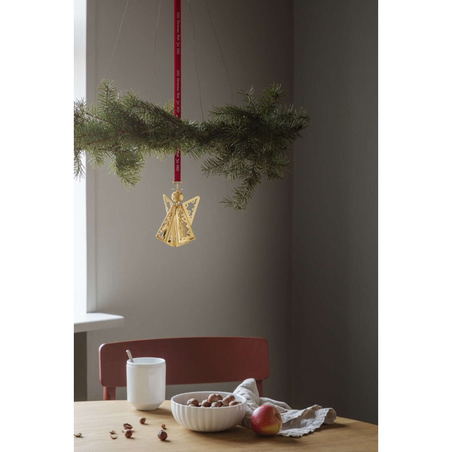 Georg Jensen Weihnachtsmobile Engel mit Spitze 2022, Vergoldet