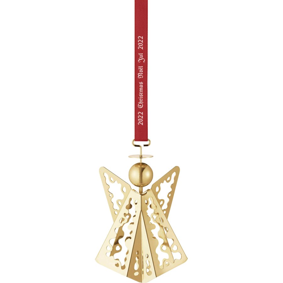 Georg Jensen Weihnachtsmobile Engel mit Spitze 2022, Vergoldet