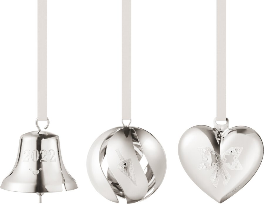 Georg Jensen Gaves�t m. Klokke, Kugle og Hjerte 2022, Paladium