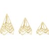 Georg Jensen St m. Juletrer 2022 3 stk, Guldbelagt