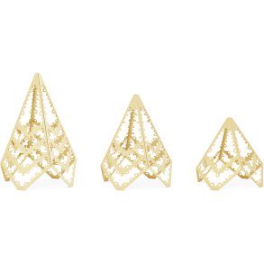 Georg Jensen S�t m. Juletr�er 2022 3 stk, Guldbelagt