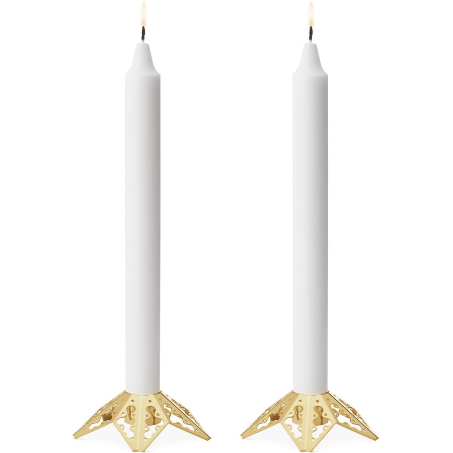 Georg Jensen Kerzenstnder 2022 2er Set, Vergoldet