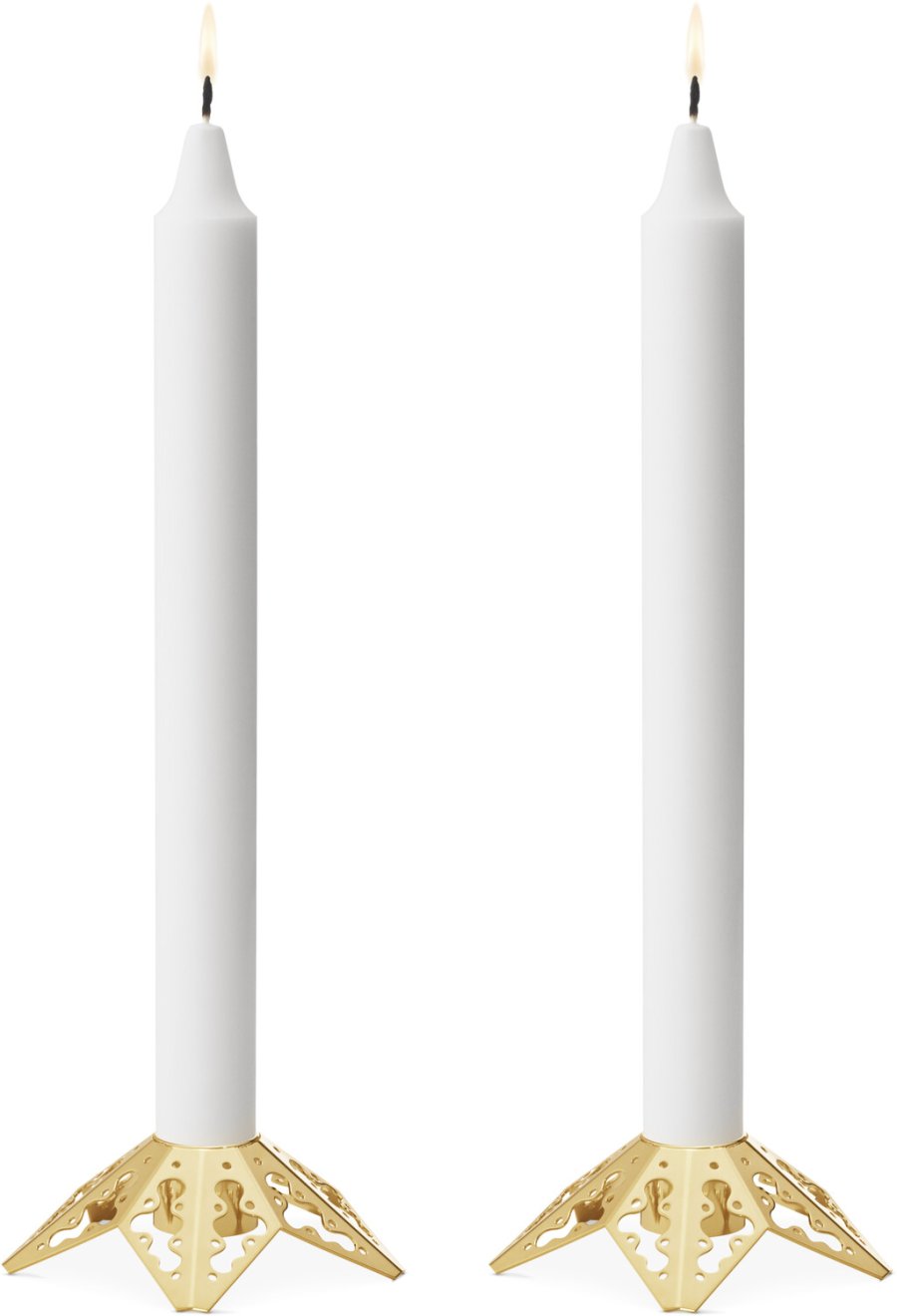 Georg Jensen Kerzenstnder 2022 2er Set, Vergoldet
