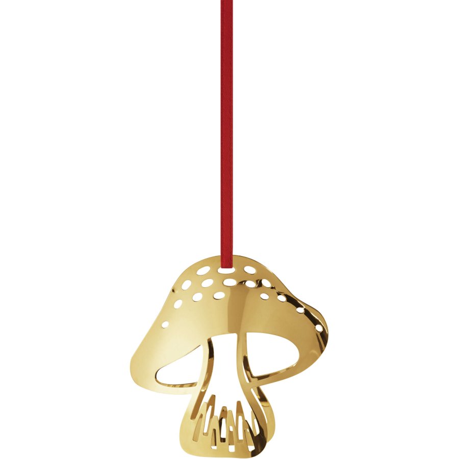 Georg Jensen Juleornament Svamp 2023, Guldbelagt