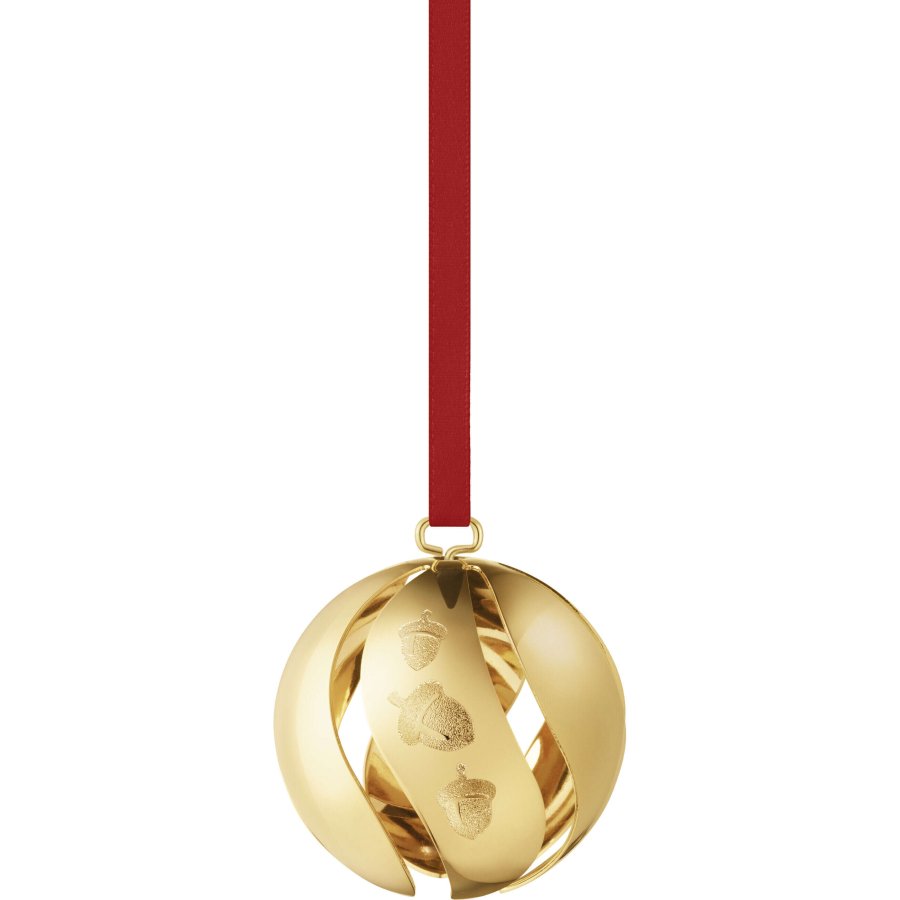 Georg Jensen Weihnachtskugel 2023, Vergoldet