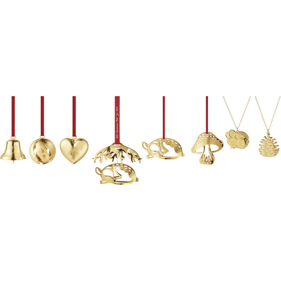 Georg Jensen Weihnachtsgeschenk Set 2023 8-teilig, Vergoldet