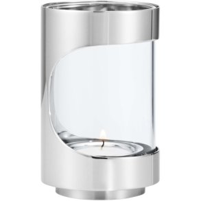 Georg Jensen Chrome Contours Fyrfadsstage H12 cm, Blankt Stål