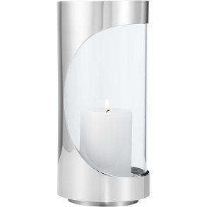 Georg Jensen Chrome Contours Stumpenkerzenhalter H22 cm, Blankstahl