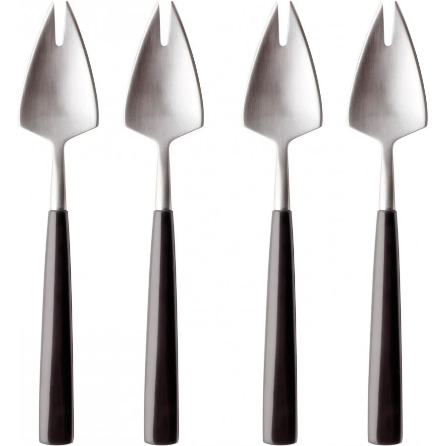 Gense Retro Collection cocktailgaffel 4 stk, sort/mat st�l