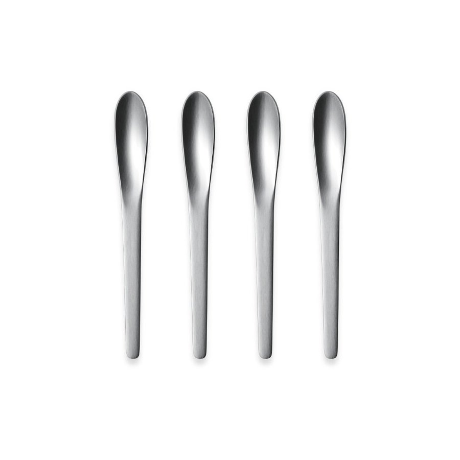 Georg Jensen Arne Jacobsen Kaffeelffel 4er Set, Stahl Matt