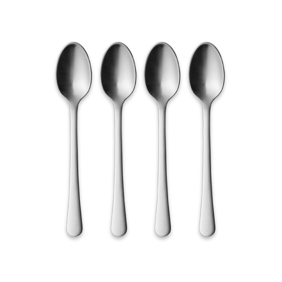 Georg Jensen Copenhagen Dessertlöffel 4er Set, Stahl Matt