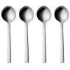 Georg Jensen New York Dessertlöffel 4er Set, Stahl Matt