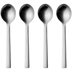 Georg Jensen New York Teelffel Gro 4er Set, stahl Matt