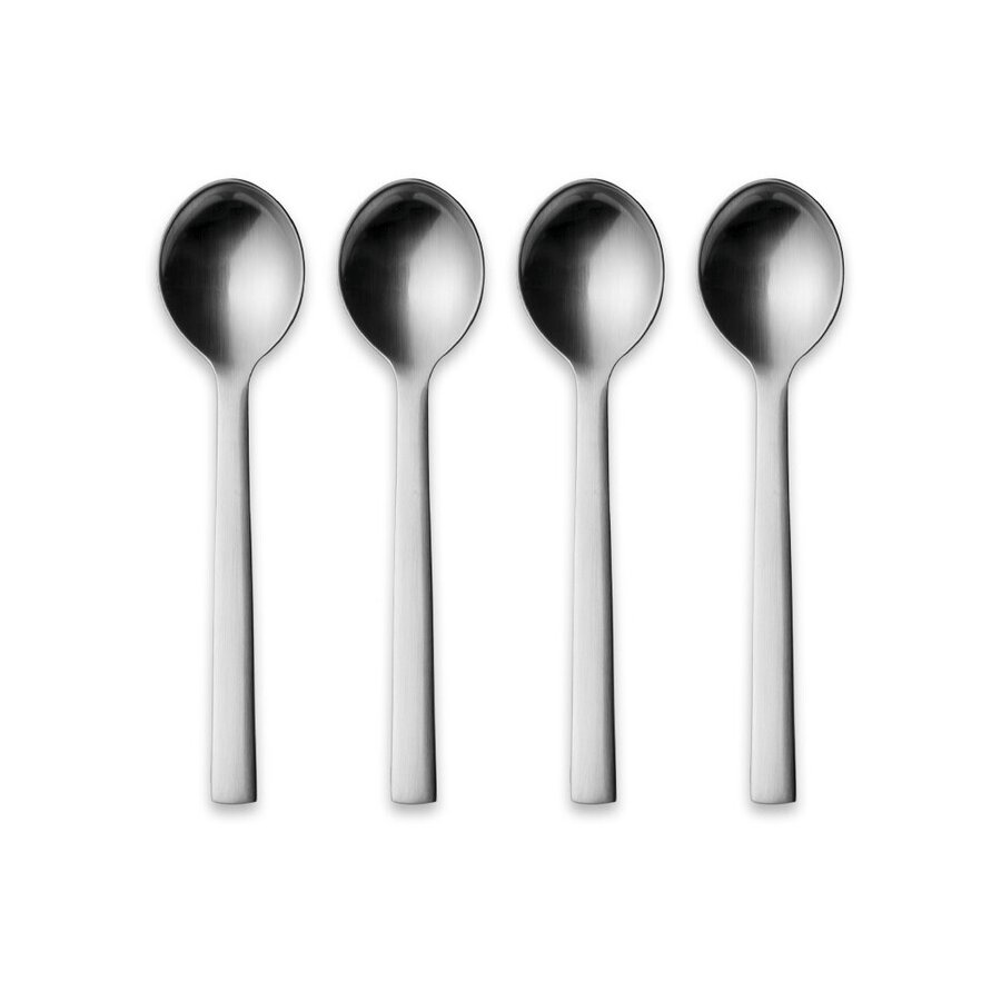 Georg Jensen New York Teelöffel Groß 4er Set, stahl Matt