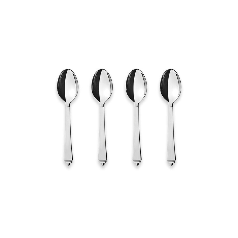 Georg Jensen Pyramide Kaffeelffel 4er Set, Stahl glnzend